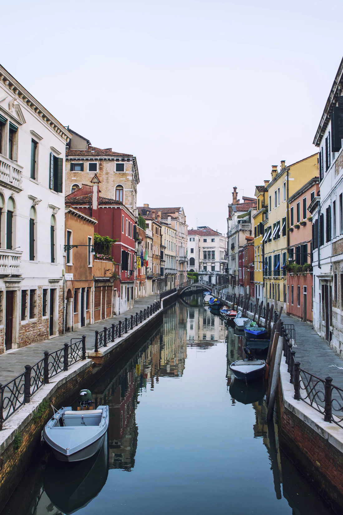 The coloured houses of Burano along a canal