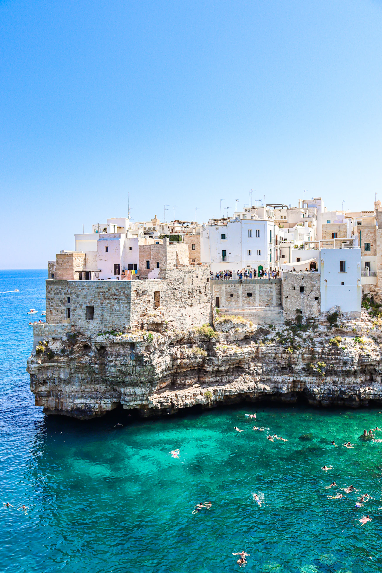 A whitewashed town standing over the Adriatic